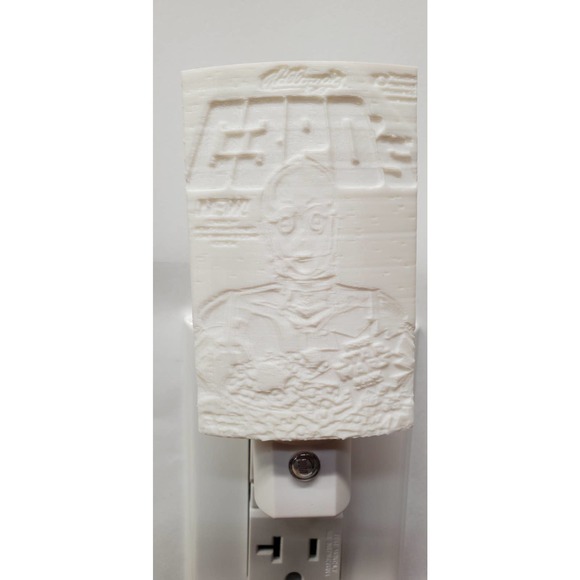 Kellog's Star Wars C3PO's Cereal Box Cover Lithophane Night Light LED - Picture 5 of 10